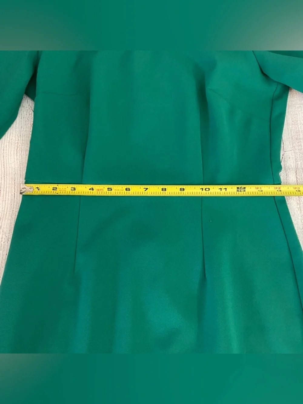 DONNA MORGAN Women’s Green Sheath Dress Ruffle Bell Sleeves Work Size 4